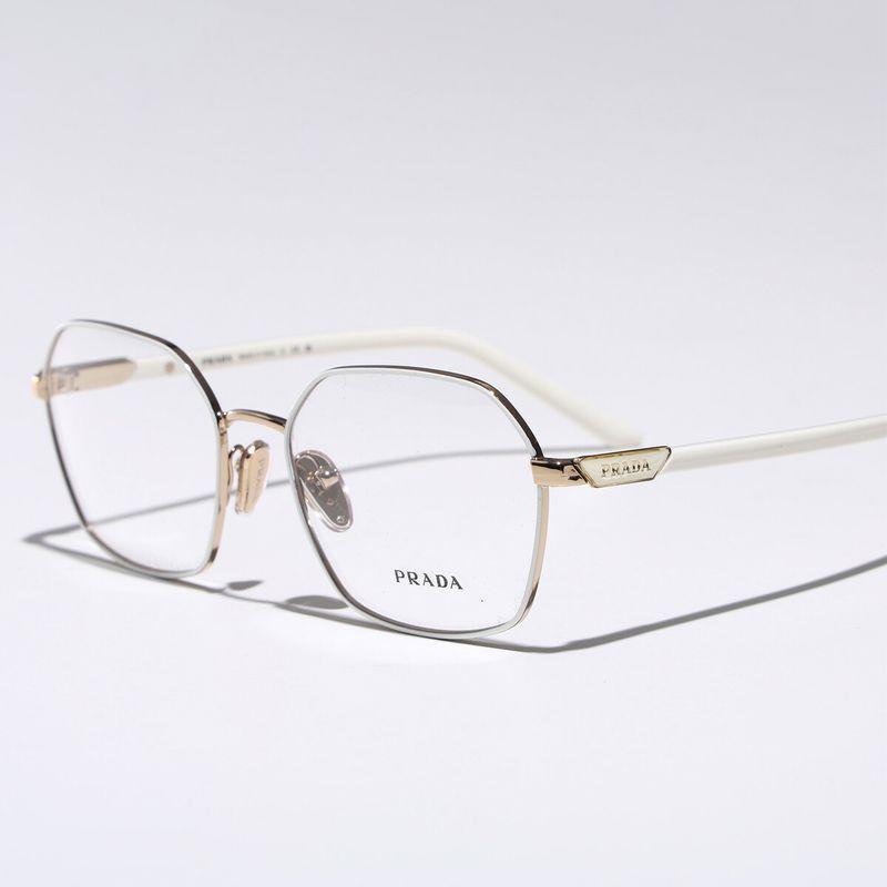 PRADA（プラダ） メガネ VPR 55Y レディース ポリゴン型 メタル