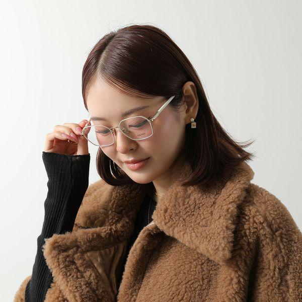 PRADA（プラダ） メガネ VPR 55Y レディース ポリゴン型 メタル