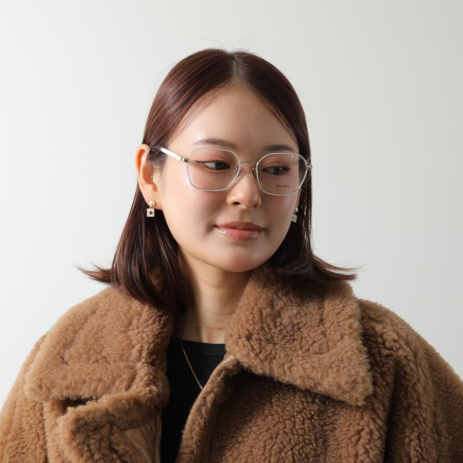 PRADA（プラダ） メガネ VPR 55Y レディース ポリゴン型 メタル