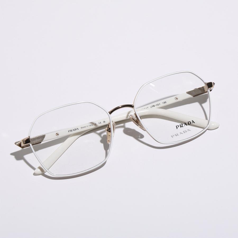 PRADA（プラダ） メガネ VPR 55Y レディース ポリゴン型 メタル
