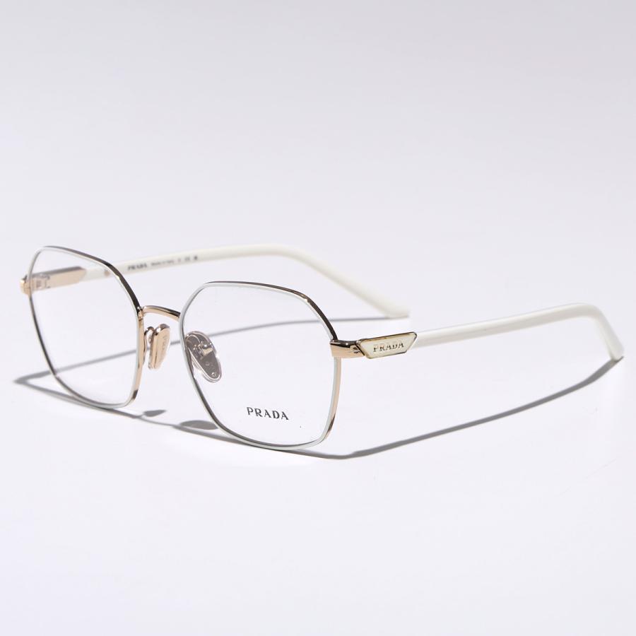 PRADA（プラダ） メガネ VPR 55Y レディース ポリゴン型 メタル