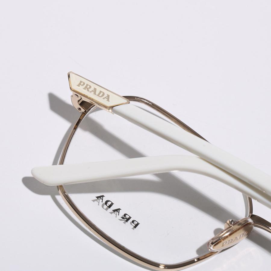 PRADA（プラダ） メガネ VPR 55Y レディース ポリゴン型 メタル