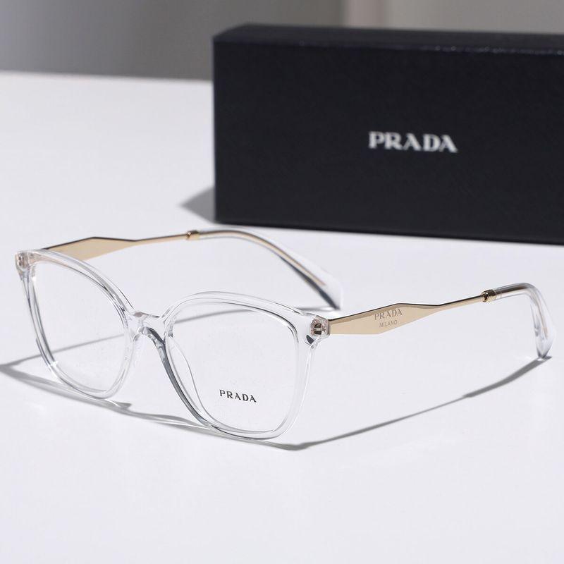 PRADA（プラダ） メガネ VPR 02Z レディース バタフライ型 クリア