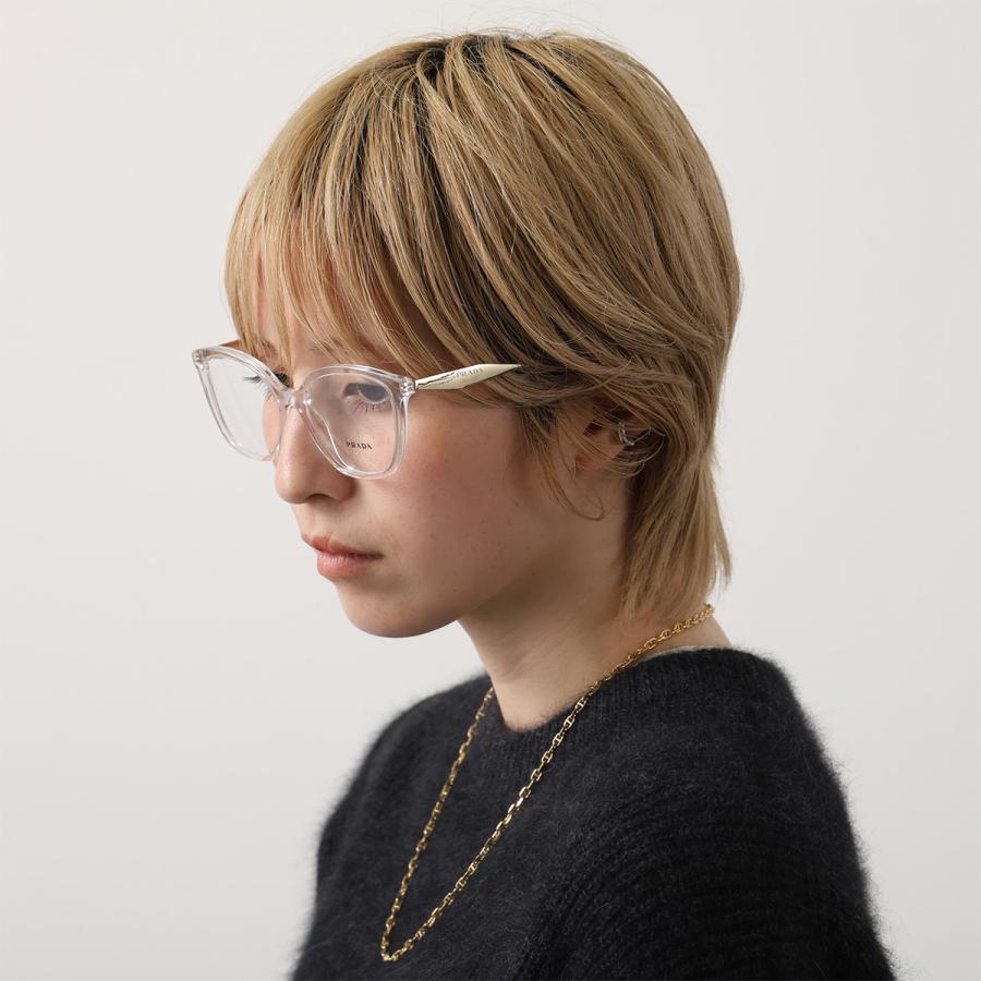 PRADA（プラダ） メガネ VPR 02Z レディース バタフライ型 クリア 
