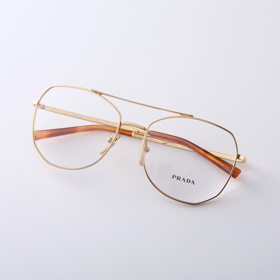 PRADA（プラダ） メガネ VPR A58 レディース メンズ ポリゴン型 ダブル