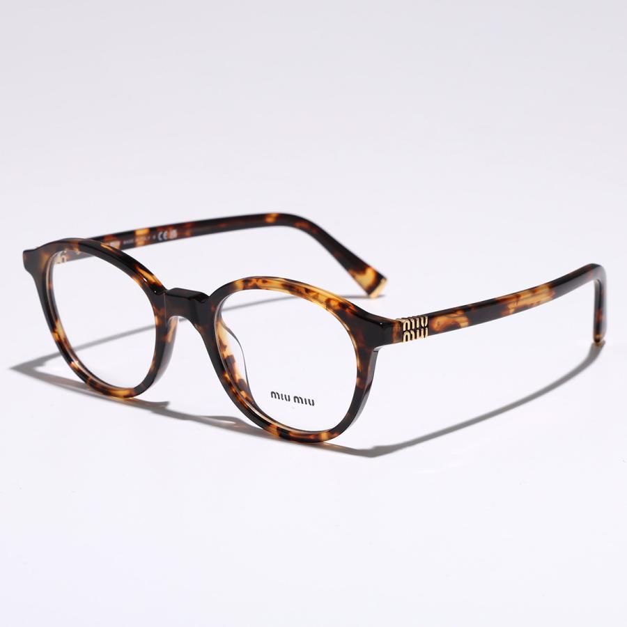 ミュウミュウ ブラウン・トータス 伊達メガネ miu miu（ミュウミュウ） メガネ VMU 02W レディース ボストン型 セル
