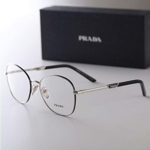 PRADA（プラダ） メガネ VPR 64Y メンズ ウェリントン型 メタル