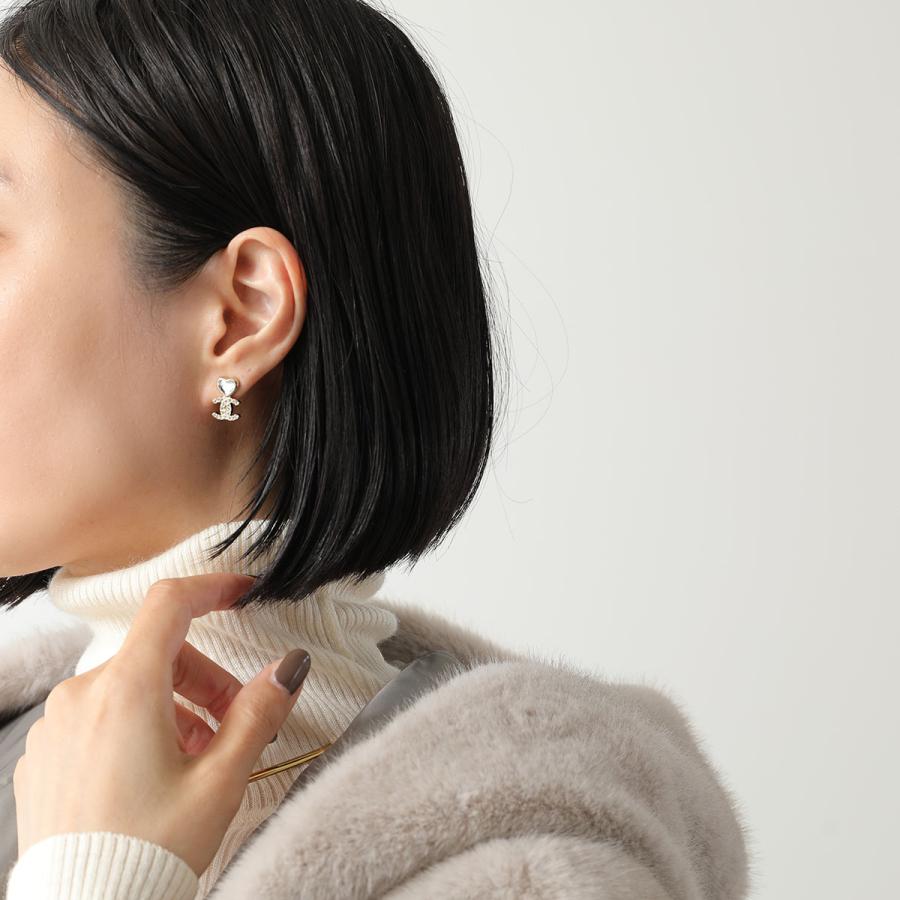 ココマーク ピアス(両耳用)クリスタル装飾 ゴールドピアス 楽天市場】シャネル CHANEL ピアス フープ CCマーク メタル
