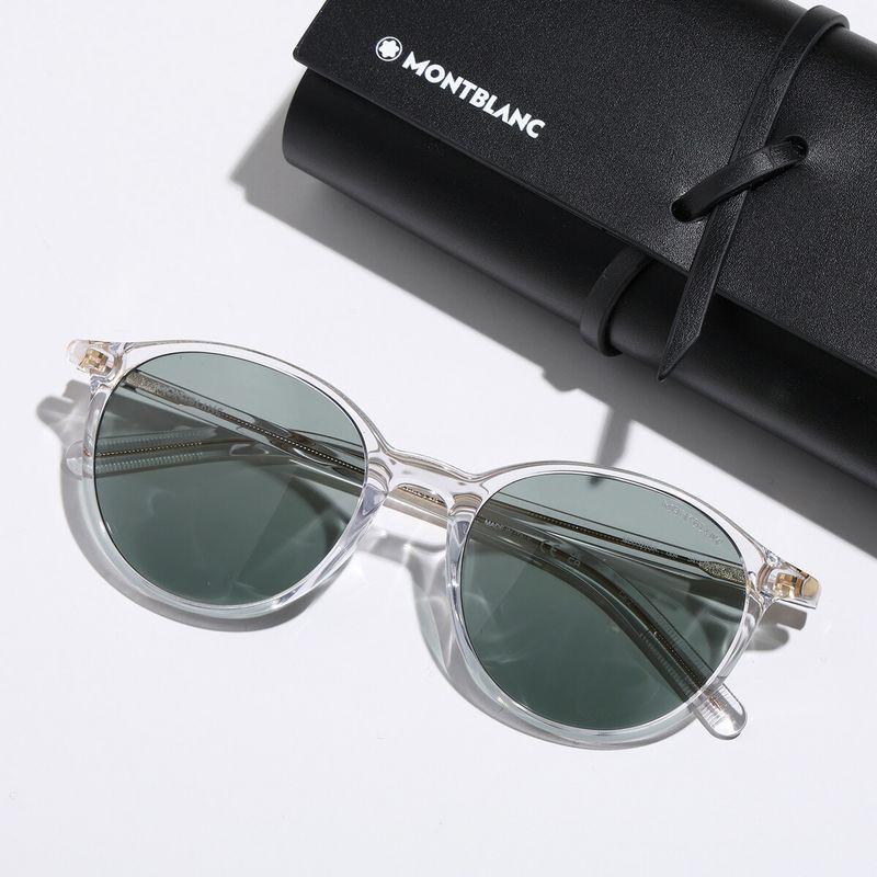 MONTBLANC モンブラン サングラス サイドロゴ スクエア クリアフレーム MONTBLANC（モンブラン） サングラス MB0326SA メンズ ボストン型