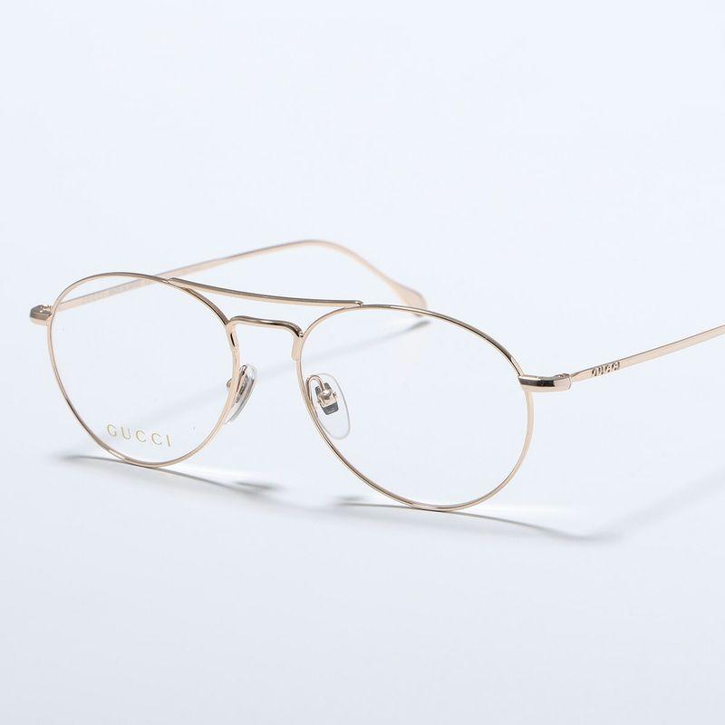 GUCCI（グッチ） メガネ GG1187O メンズ ティアドロップ型 メタル
