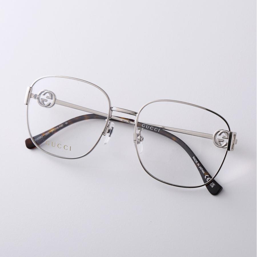 GUCCI グッチ メガネ GG1209O レディース ウェリントン型 メタルフレーム 細フレーム フルリム クリングスタイプ めがね 眼鏡 アイウェア カラー2色の画像