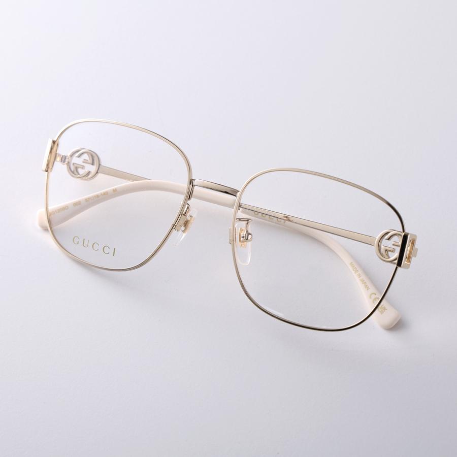 GUCCI グッチ メガネ GG1209O レディース ウェリントン型 メタルフレーム 細フレーム フルリム クリングスタイプ めがね 眼鏡 アイウェア カラー2色の画像