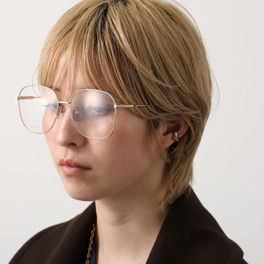 GUCCI（グッチ） メガネ GG1417OA レディース ウェリントン型 メタル