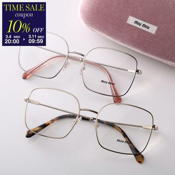 miu miu（ミュウミュウ） メガネ VMU 51T レディース ウェリントン型