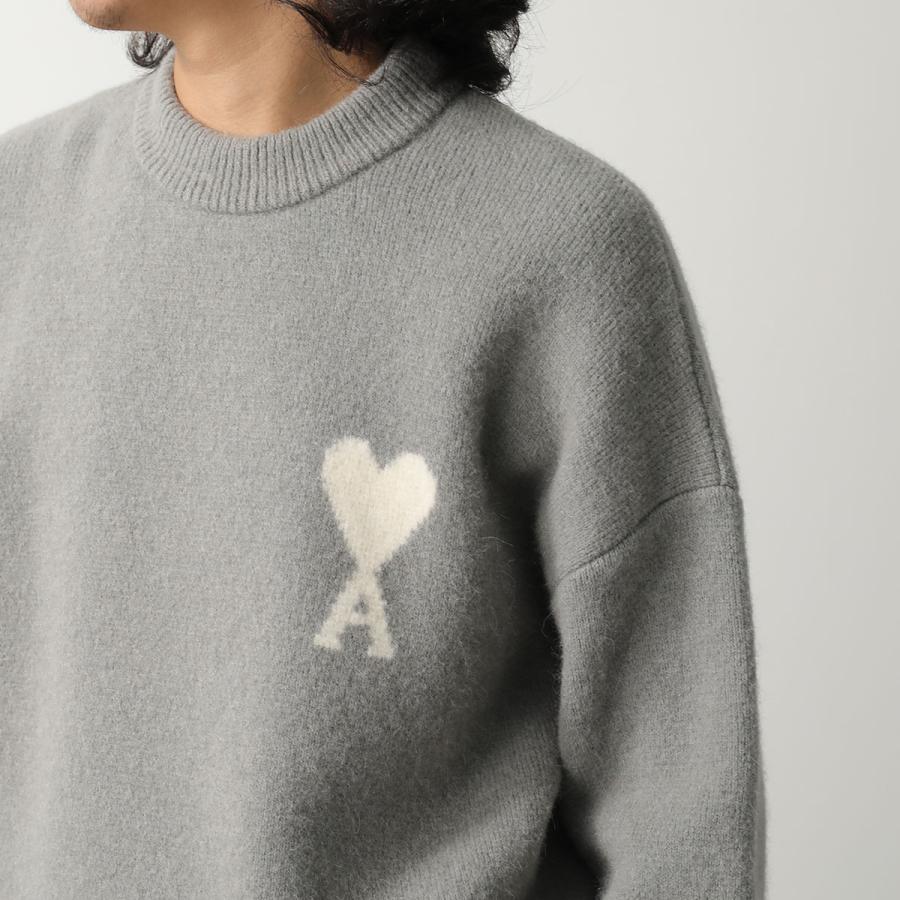 ami alexandre mattiussi ニット ライトグレー セーター AMI Alexandre Mattiussi アミパリス トップス AMI DE COEUR FKS824