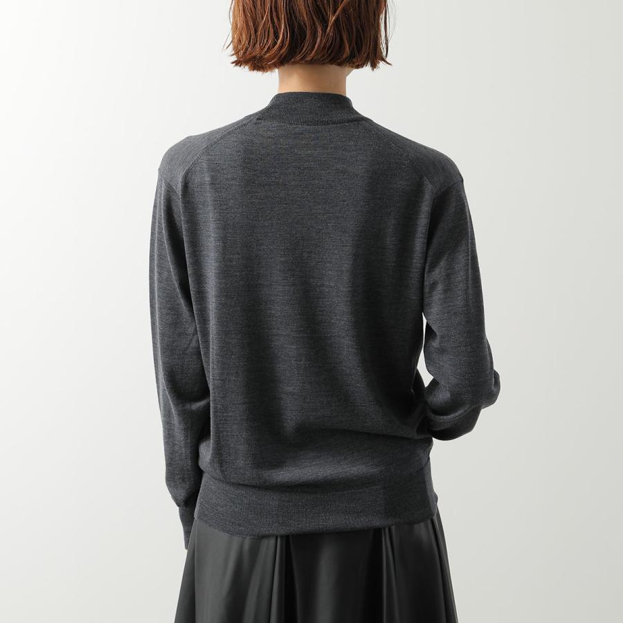 レディースM メンズS john smedley amity モックネックニット JOHN SMEDLEY(ジョンスメドレー)AMITY 30Gウールモックネックニット