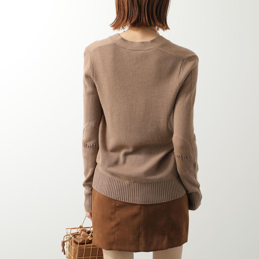 マックスマーラ　エルボー　パッチ　ロゴ　カーディガン　ニット S Max Mara Apollo エルボーパッチ カーディガン | グレー | FARFETCH JP