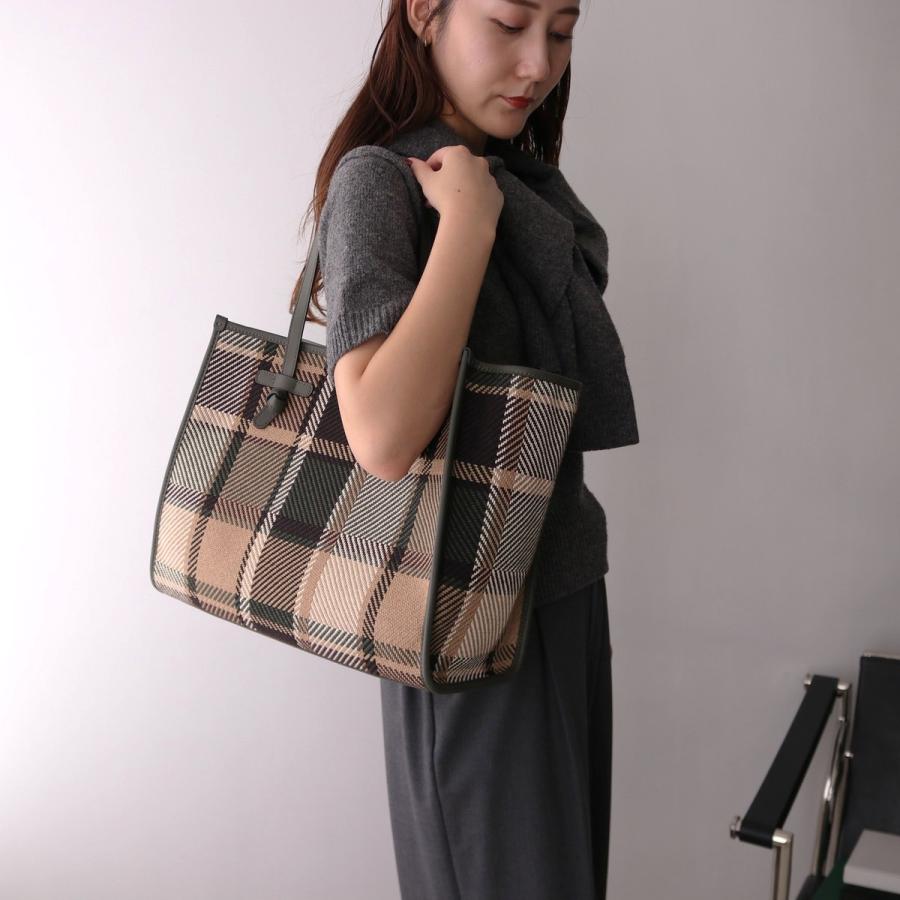 GIANNI CHIARINI / MARCELLA M TOTE/トートバッグ/--/BRW/チェック GIANNI CHIARINI（ジャンニ キアリーニ） トートバッグ MARCELLA M