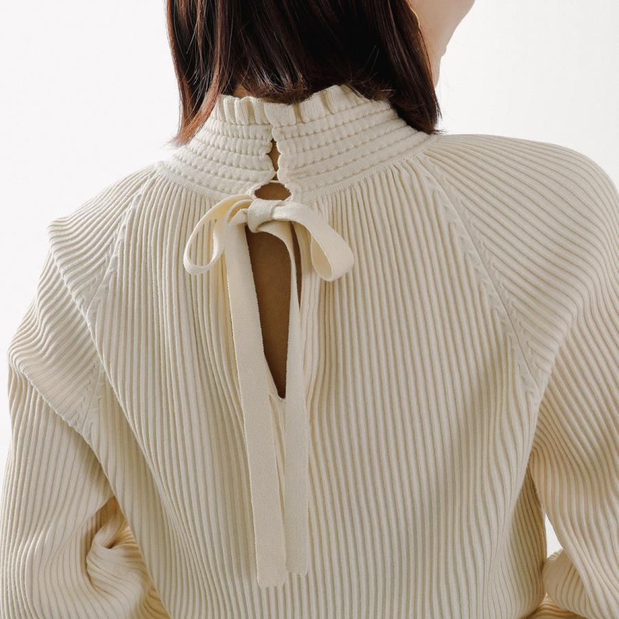 美品 MARILYN MOON マリリンムーン トップス レース ニット Marilyn Moon（マリリンムーン） ニット rayon nylon ripple 2way