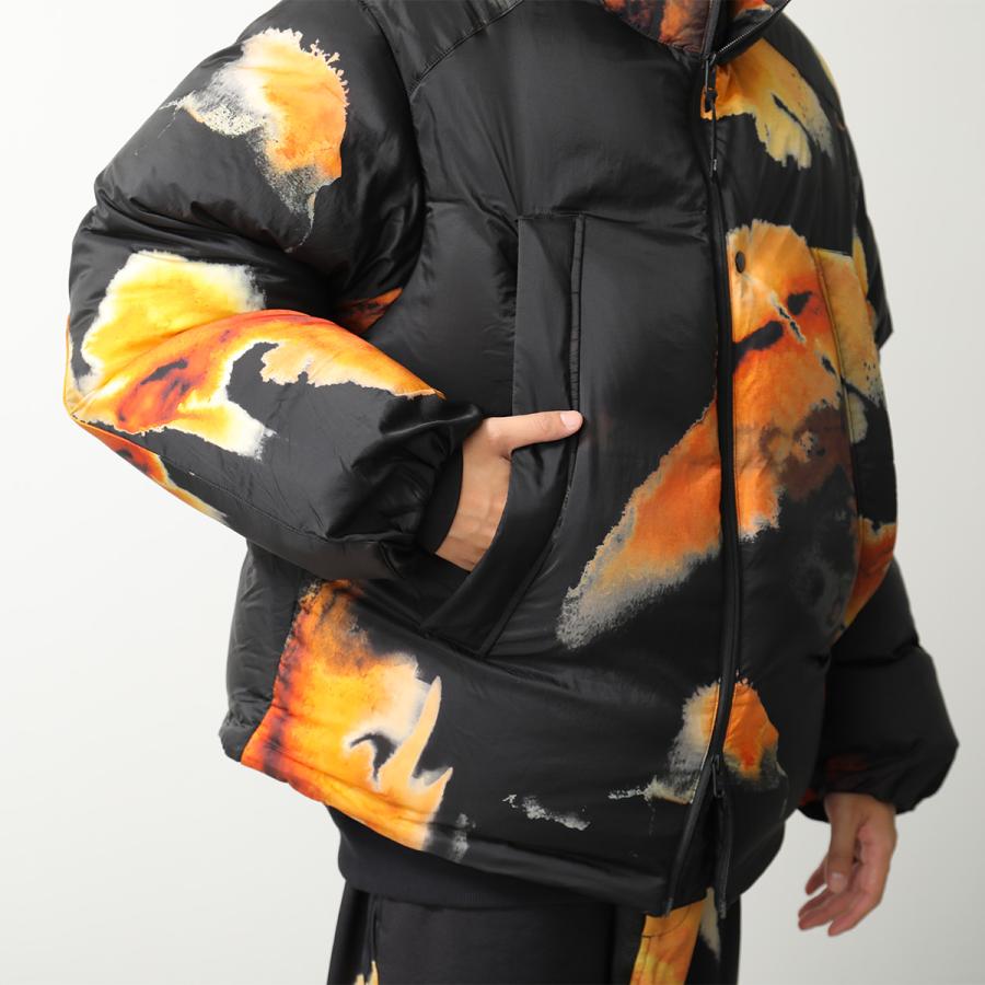 Y-3 ワイスリー ダウンジャケット AOP PUFFER JACKET KA2364 メンズ ナイロン パフ ジップアップ インナースリーブ ロゴ MULTCO/BLACKの画像