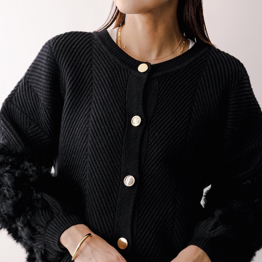 TORRAZZO DONNA トラッゾドンナ 2WAYラビットファーカーディガン Torrazzo Donna（トラッゾドンナ） カーディガン 6262-467 レディース