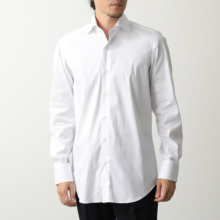 イタリア製＊フィナモレ 40 M相当 コットン100% 長袖シャツ ブルー 楽天市場】フィナモレ シャツ シャンブレー カッタウェイ SIMONE