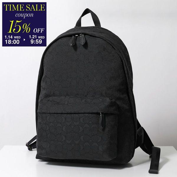 COACH ブラック リュック・バックパック COACH（コーチ） バックパック Hall Backpack In Signature Jacquard