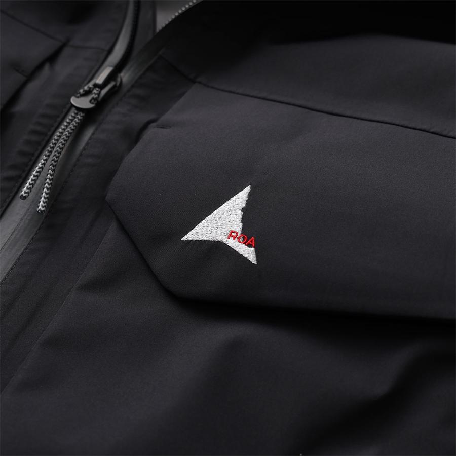 ROA ロア ナイロンジャケット 3L Creek Jacket RBMW0449FA301 メンズ 3レイヤー フード収納 撥水 ブルゾン アウター BLK00/Blackの画像