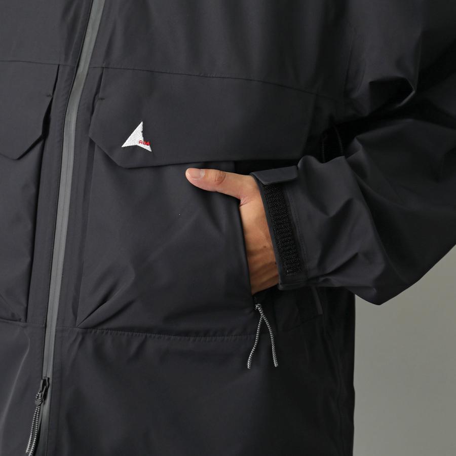 ROA ロア ナイロンジャケット 3L Creek Jacket RBMW0449FA301 メンズ 3レイヤー フード収納 撥水 ブルゾン アウター BLK00/Blackの画像