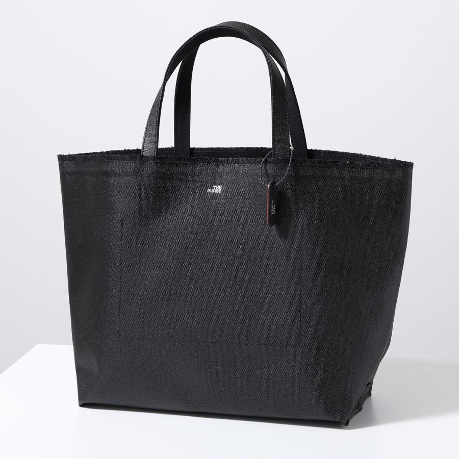 新品　キャンバス　レザー トートバッグ 黒 THE PURSE ザパース トートバッグ CAVIAR BOAT TOTE M レディース