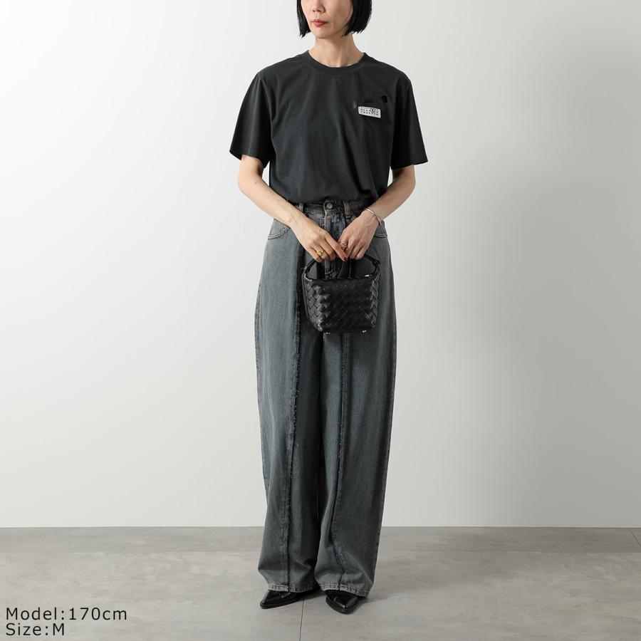 エムエムシックス MM6 テープドラベル ナンバリングロゴ 半袖Tシャツ 衣料品 トップス コットン レディース ブラック系 S62GD0210M20115900M 【新品】 MM6 エムエムシックス メゾンマルジェラ Tシャツ S62GD0210 M20115