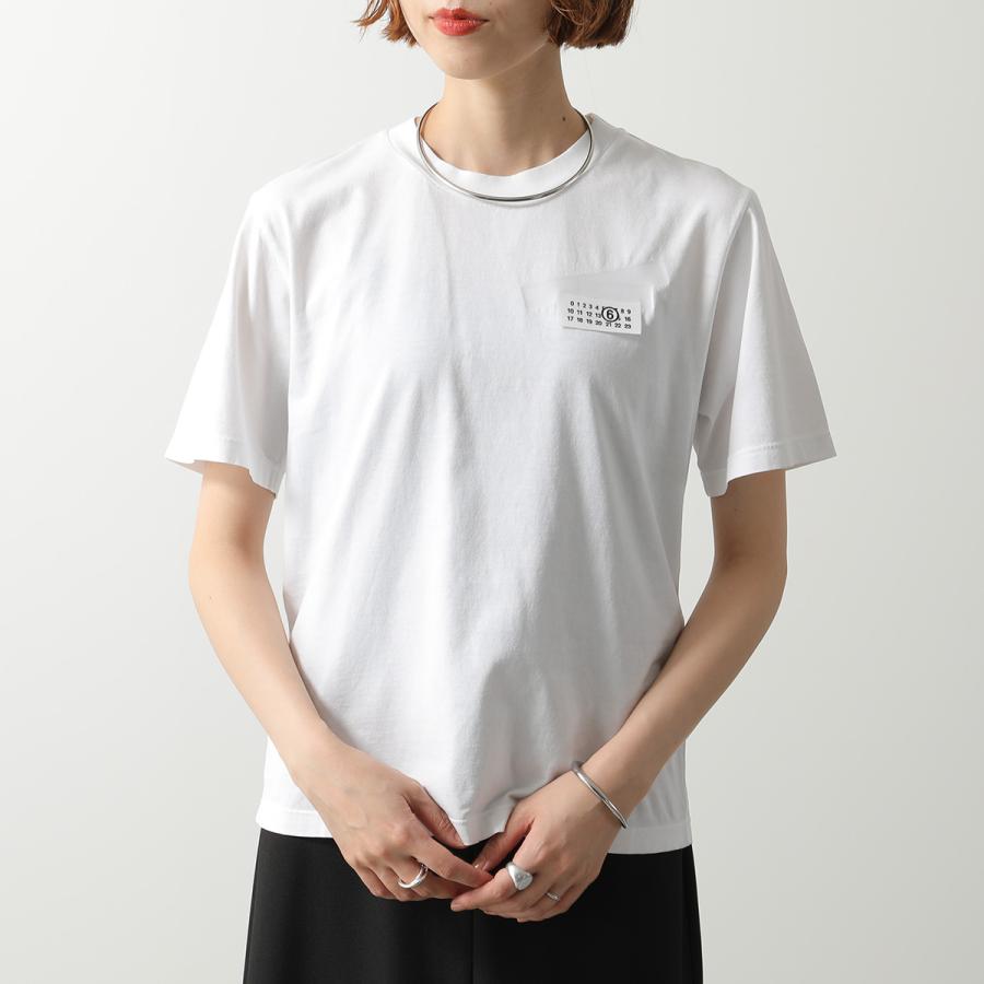 エムエムシックス 美品 コットン ツアーTシャツ トップス レディース 白 ホワイト S S52GC0211 S MM6 MAISON MARGIELA エムエムシックス メゾン マルジェラ Tシャツ