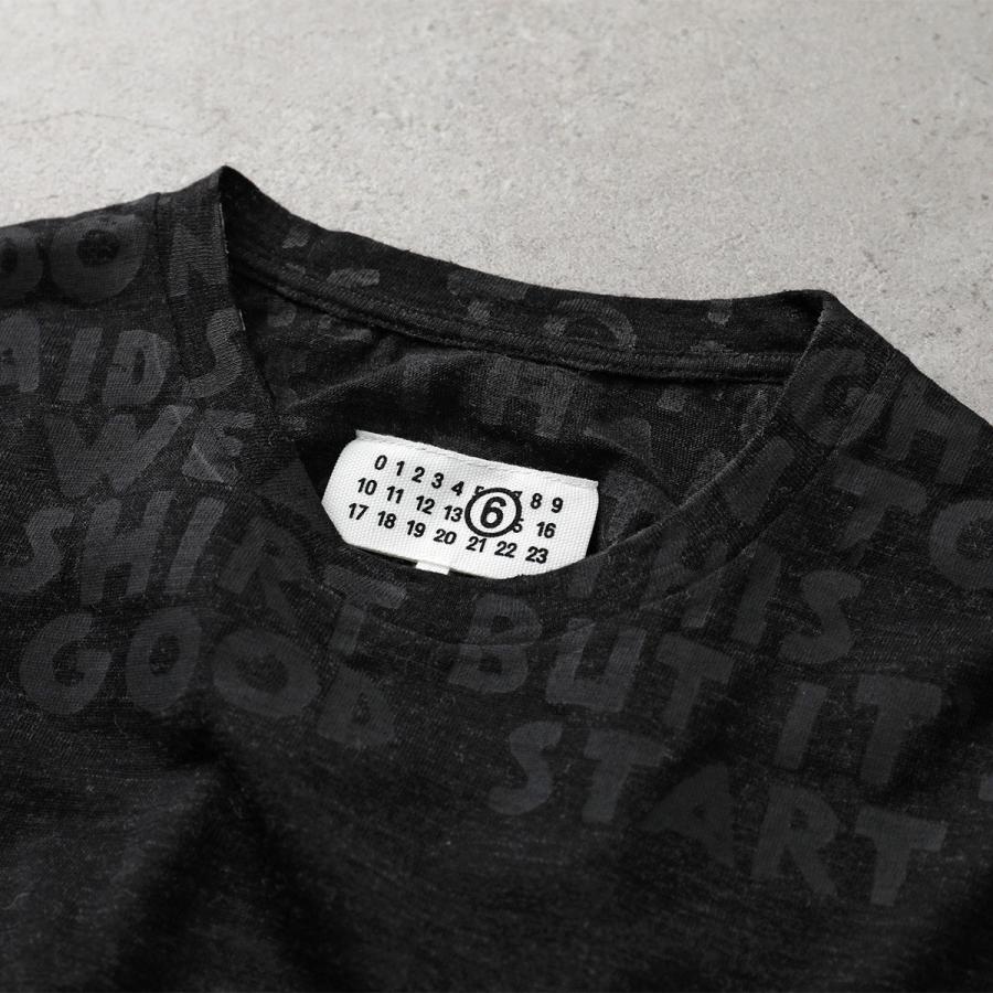 MM6 エムエムシックス メゾンマルジェラ Tシャツ SH2GC0027 M20123 レディース エイズT モチーフ 半袖 ウール クルーネック 899 SH2GC0027M20123899の画像