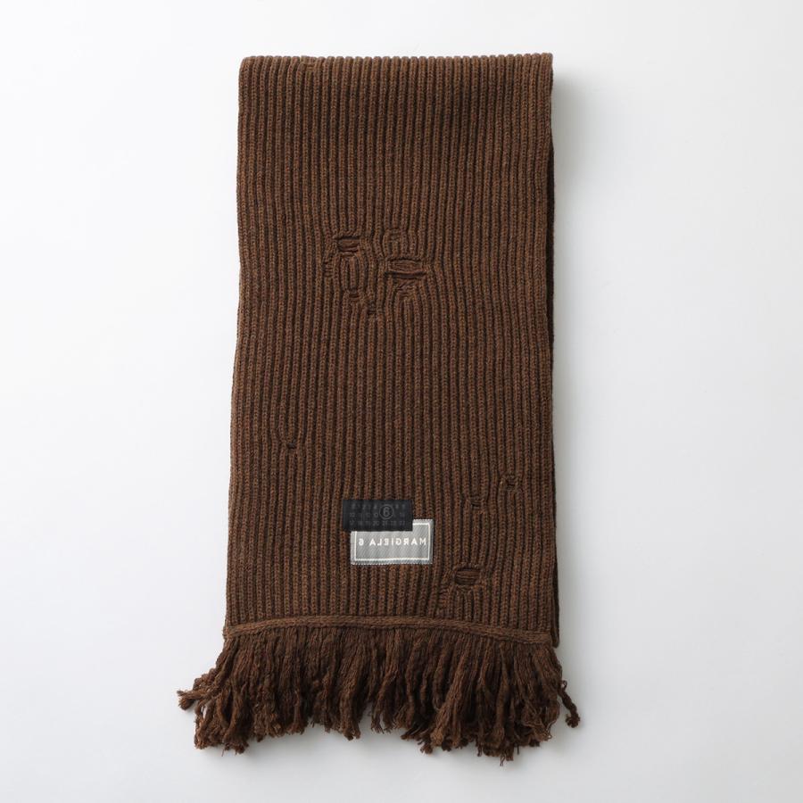 メゾンマルジェラ「ウールマフラー」 国内発送 メゾンマルジェラ デストロイニットマフラー ウール 緑