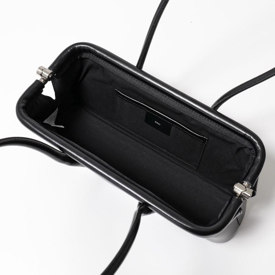 【のりこ様】新品　OSOI BOAT WIDE MINI BLACK オソイ OSOI OSOI ハンドバッグ BOAT WIDE MINI がま口 （BLACK