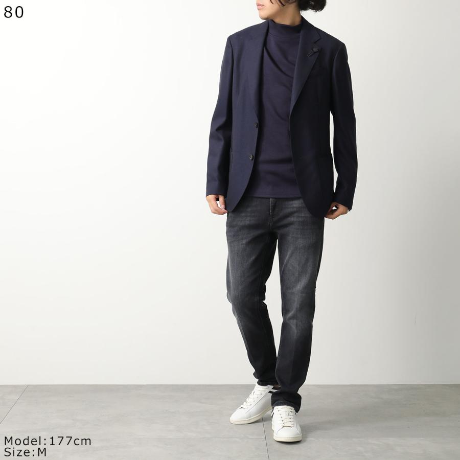 ARCHIVIO モックネックシャツ　ネイビー　サイズ46 giab's ARCHIVIO（ジャブス アルキヴィオ） 長袖 Tシャツ LUPETTO
