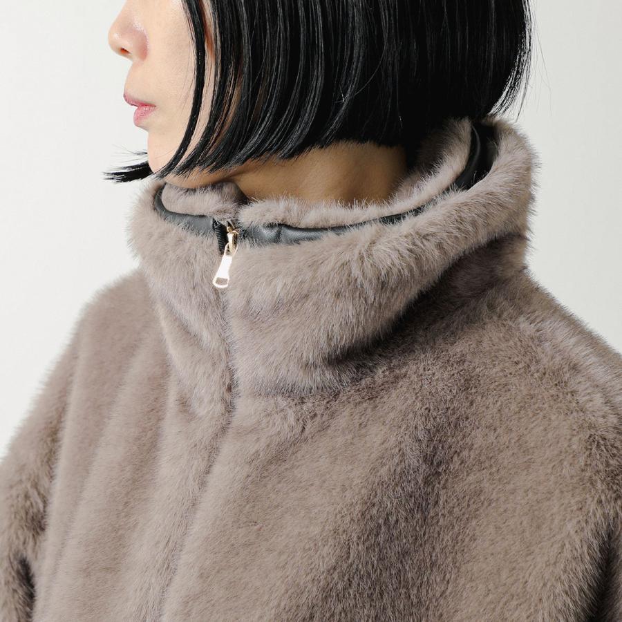 eimy ファーコート グレー 楽天市場】ミンクファージャケット 七分袖 フォックスファー付き 高級
