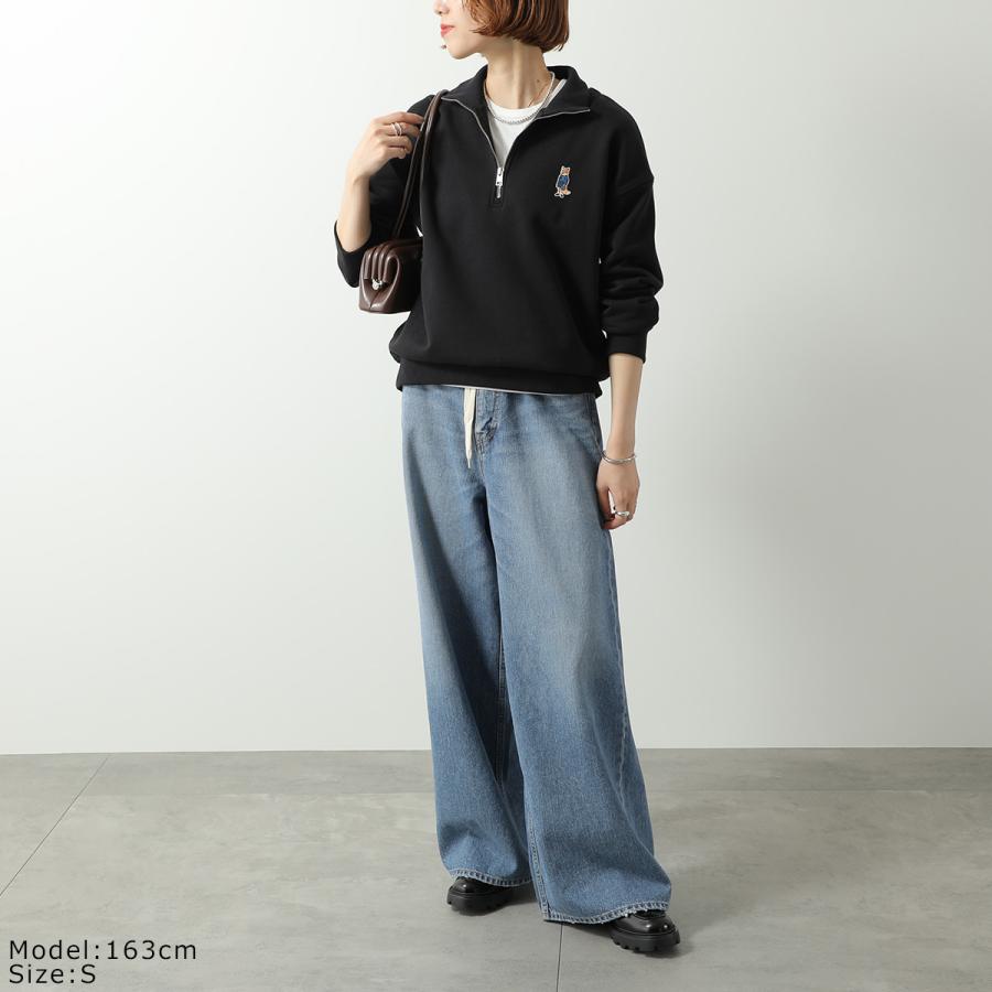 MAISON KITSUNE ブラック長袖スウェット Lサイズ MAISON KITSUNE メゾンキツネ スウェットシャツ PW00321KM0341