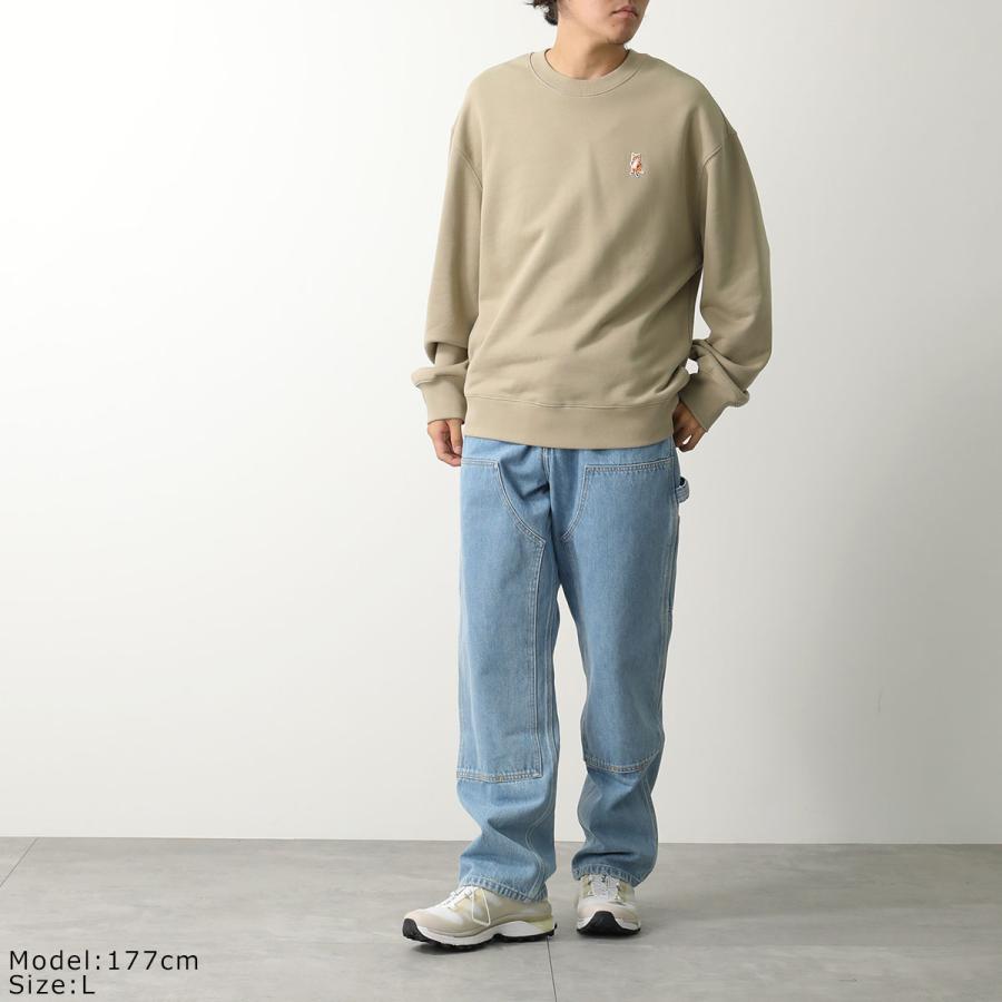 MAISON KITSUNE メゾンキツネ トレーナー メンズ コットン 綿100％ PM00311 KM0341 / STANDING FOX COMFORT SWEATSHIRT ベージュ MAISON KITSUNE（メゾン キツネ） スウェットシャツ PM00311KM0341