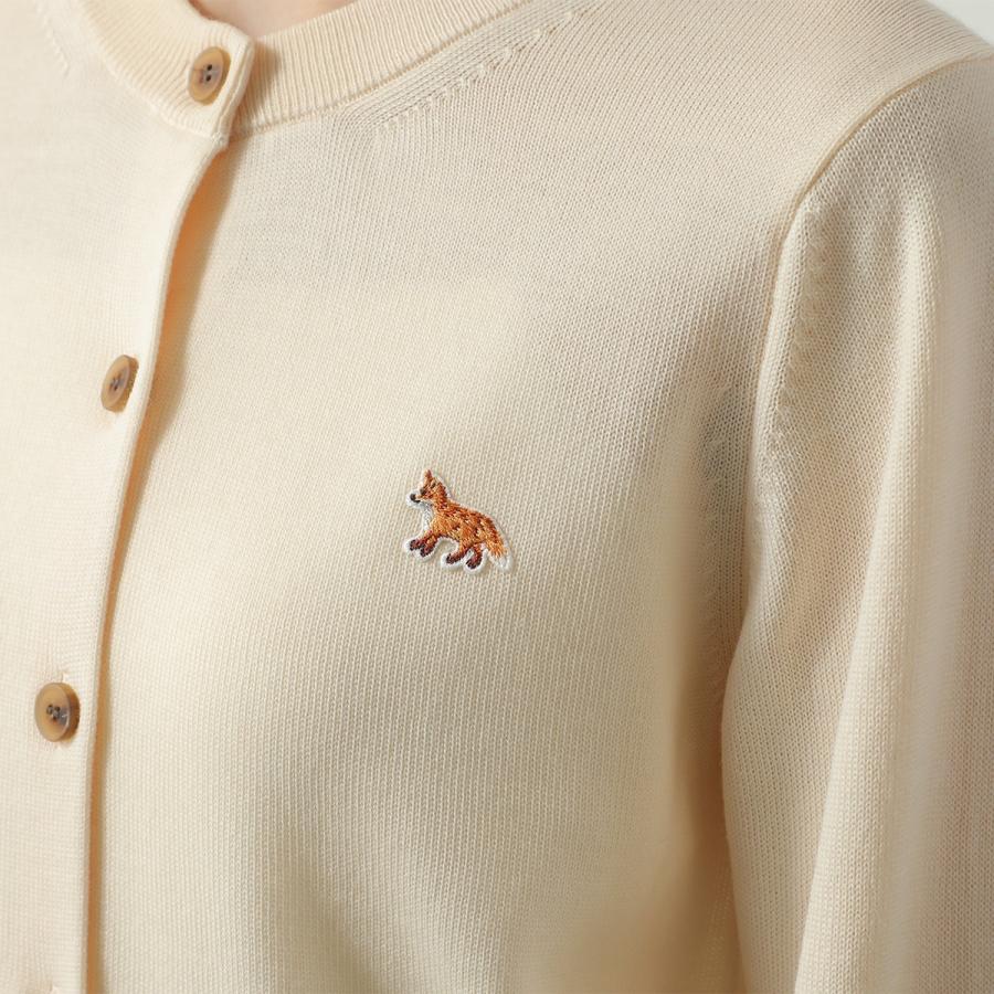 MAISON KITSUNE　PARIS　クリーム色　狐刺繍カーディガン　S MAISON KITSUNE PARIS クリーム色 狐刺繍カーディガン S MAISON 人気