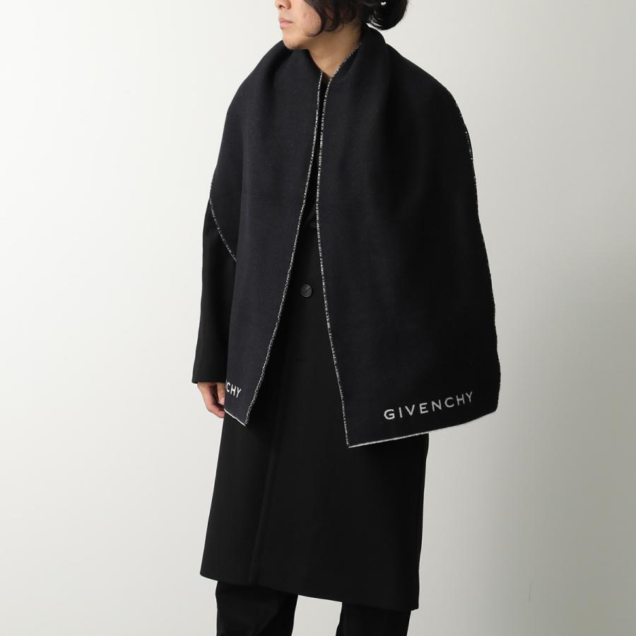 GIVENCHY（ジバンシィ） マフラー J5784 メンズ ストール ロゴ シルク