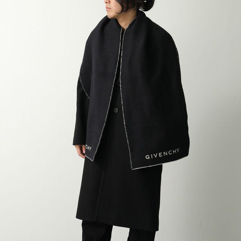 GIVENCHY（ジバンシィ） マフラー J5784 メンズ ストール ロゴ シルク