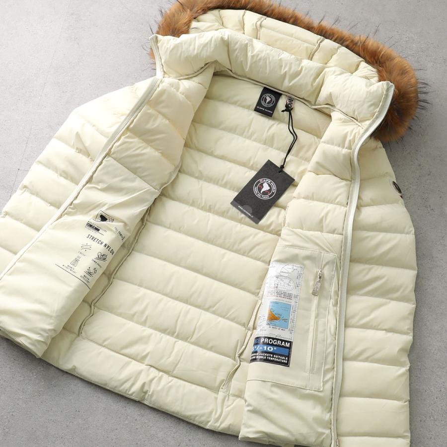 CAPE HORN ケープホーン ダウンジャケット SALTA ECO MURMASKY B2577 レディース エコファー フード付 ブルゾン ショート丈 ストレッチ カラー2色の画像