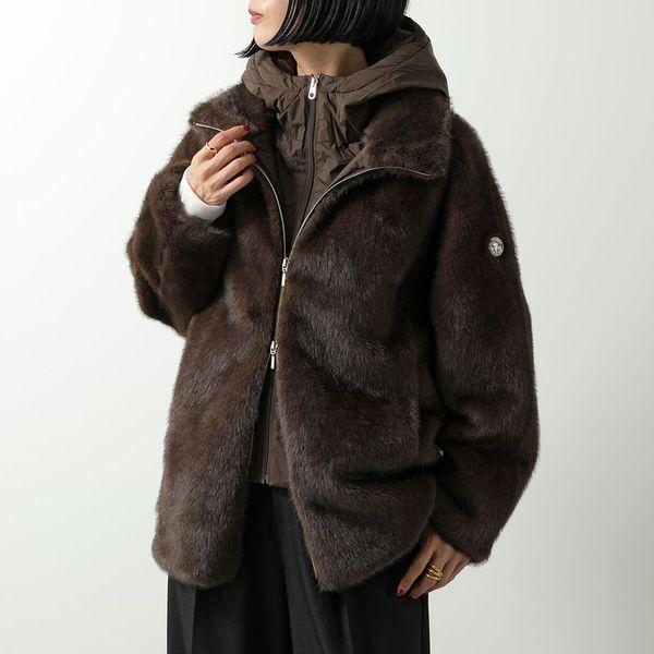 291295HOMME ミリタリー ラクーンファー ボア コーティングジャケット 291295HOMME ミリタリー ラクーンファー ボア コーティング