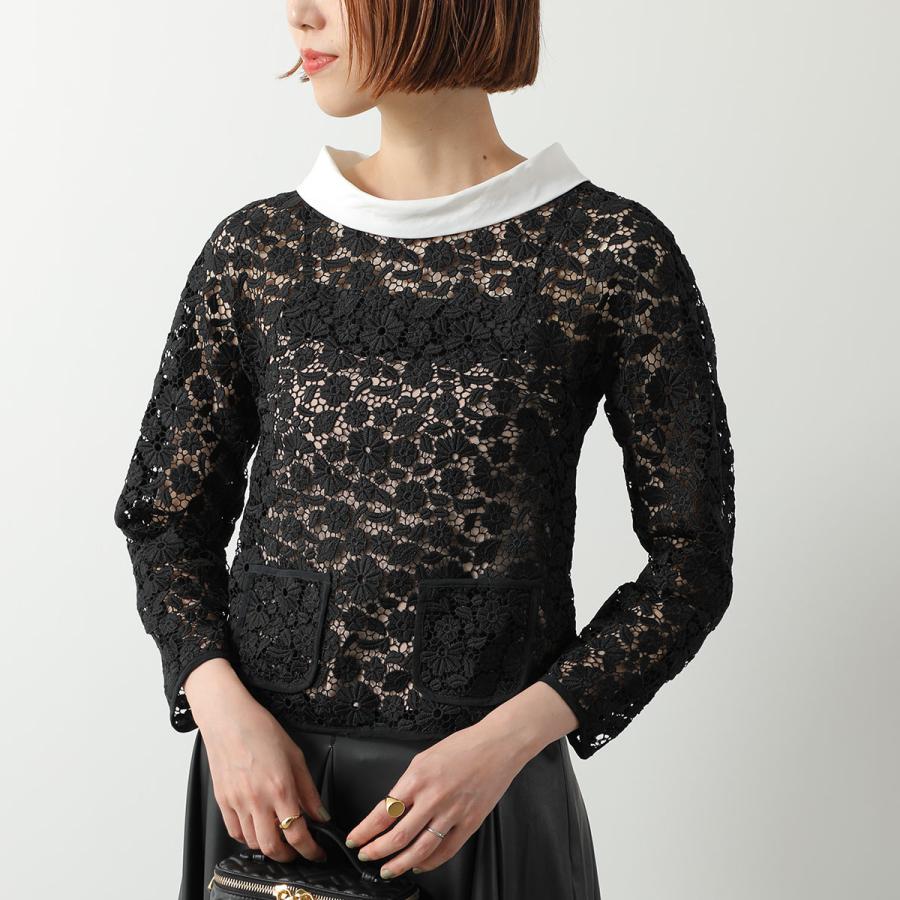 N°21 ヌメロヴェントゥーノ・サーモンピンクレースブラウス・フラワー刺繍 N°21（ヌメロヴェントゥーノ） ブラウス G132 4812 レディース