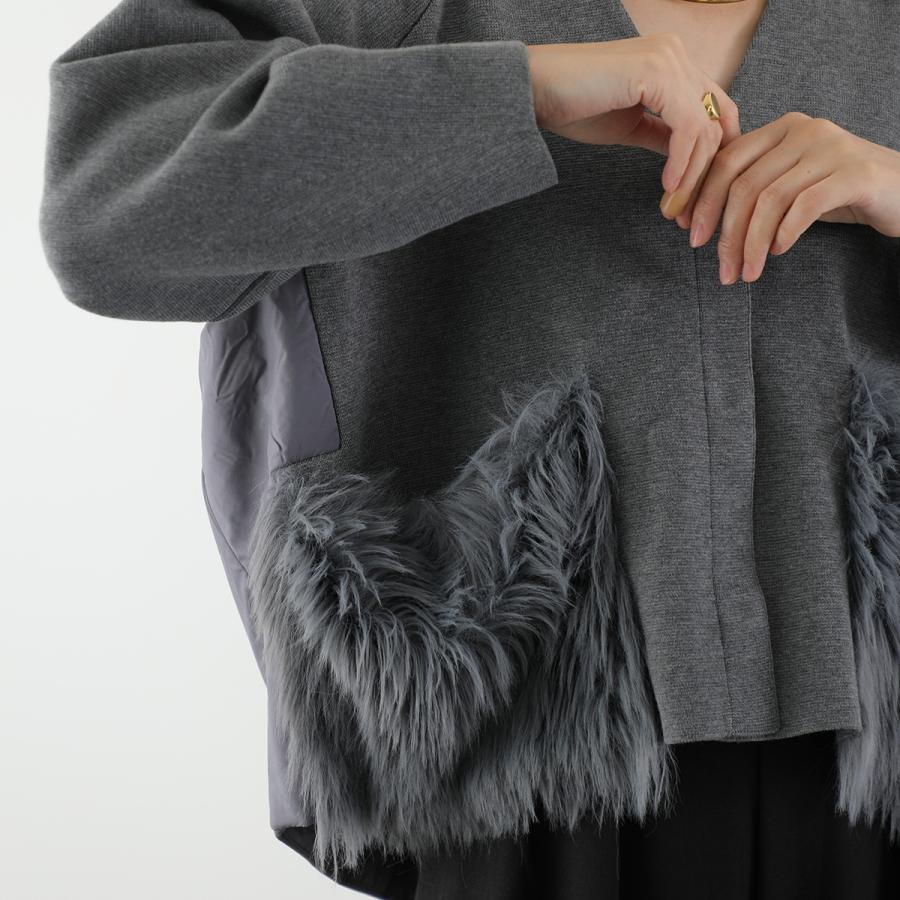 Marilyn Moon（マリリンムーン） カーディガン shaggy pocket milano