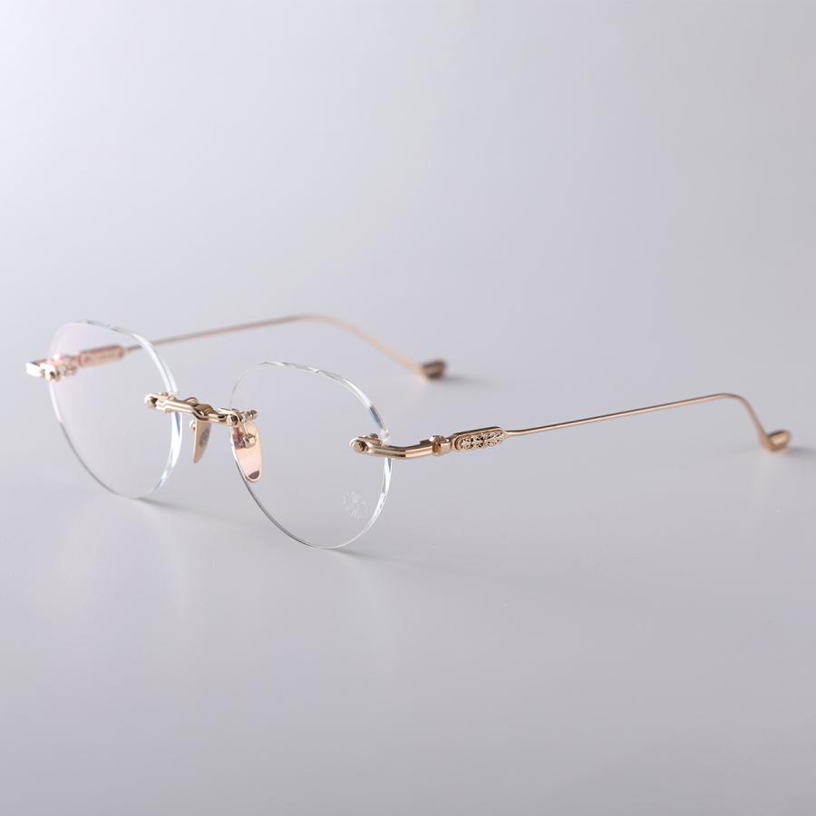 クロムハーツ   SOFFFFFFFFERS I フローラルクロステンプルリムレス眼鏡 中古 SS07 CHROME HEARTS（クロムハーツ） メガネ SOFFFFFFFFERS I レディース