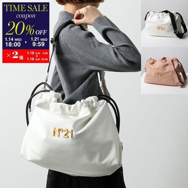 【美品】ヌメロヴェントゥーノ N˚21 Eva 巾着 ショルダーバッグ N°21（ヌメロヴェントゥーノ） 巾着バッグ Eva Eco Large エヴァ