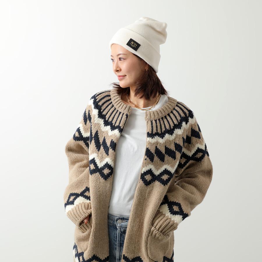 N°21 ヌメロヴェントゥーノ ロゴビーニー　ニット帽 楽天市場】N°21 ヌメロヴェントゥーノ Logo Beanie ロゴインター