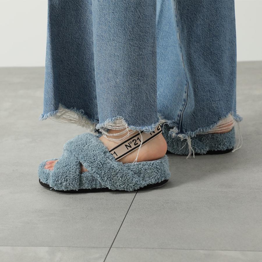 N°21（ヌメロヴェントゥーノ） ファー サンダル SS0533 レディース